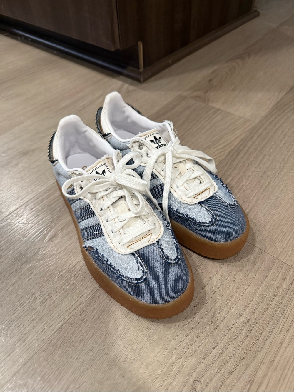 Atmos x Adidas Sambae Denim Sneakers